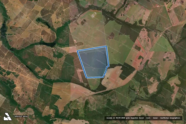 Imagem de satélite de FAZENDA SANTO ANTÔNIO, PARTE DOS LOTES 59, LOTE 61-A PARTE, LOTE 57 e PARTE DO LOTE 62, DO LOTEAMENTO TOCANTINS E SÃO VALERIO 1° - Gleba B em Peixe - TO