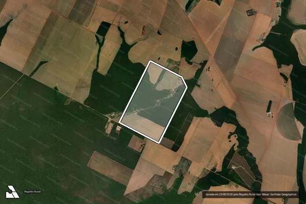 Imagem de satélite de Fazenda Buriti Matrícula 3.461 em Nova Mutum - MT