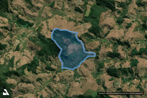 Imagem de satélite de FAZENDA SERRA DAS ARANHAS - PARCELA 01 em Rosário da Limeira - MG