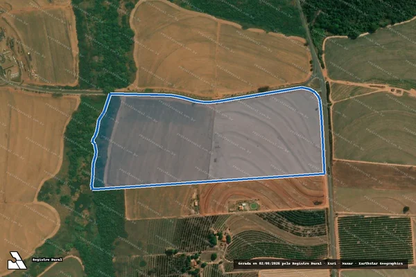 Imagem de satélite de Fazenda Taperão - Matricula 453 (Area 2) em Marapoama - SP