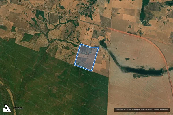 Imagem de satélite de LOTE 45 - PROJETO DE ASSENTAMENTO ÁGUA FRIA GLEBA MARUPIARA / LOTE 45 – P.A. AGUA FRIA GLEBA MARUPIARA