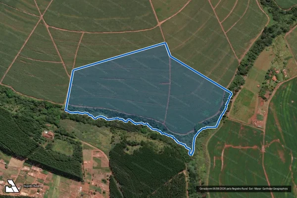 Imagem de satélite de FAZENDA CORVO BRANDO - GLEBA D - Parcela 1 em Lençóis Paulista - SP