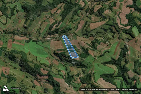 Imagem de satélite de PARTE DO LOTE COLONIAL RURAL N° (299) - Parcela 1 em Iraceminha - SC
