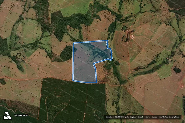 Imagem de satélite de FAZENDA DIVISA - 001 em Prata - MG