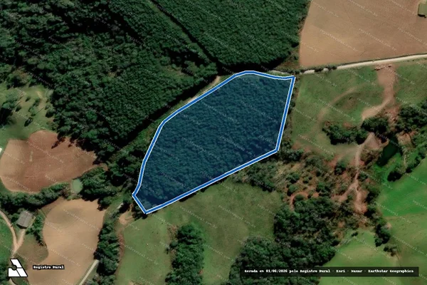 Imagem de satélite de FAZENDA BARBAQUÁ - Gleba 2 em Bom Retiro - SC
