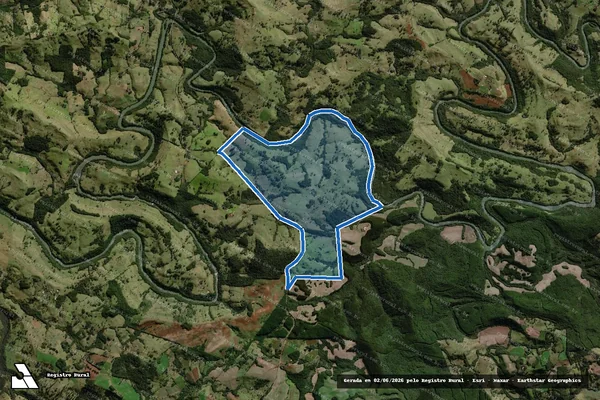 Imagem de satélite de FAZENDA JUQUIÁ - PARTE 1 em Marquinho - PR