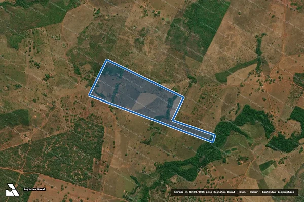 Imagem de satélite de PA BRAÇO FORTE- LOTE 21 - CHACARA ROSA / Gleba GLEBA 01 LOTE 21