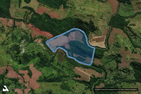 Imagem de satélite de Lote n. 50-H-1 - Gleba n. 4, Im. COLÔNIA TORMENTA em Cascavel - PR