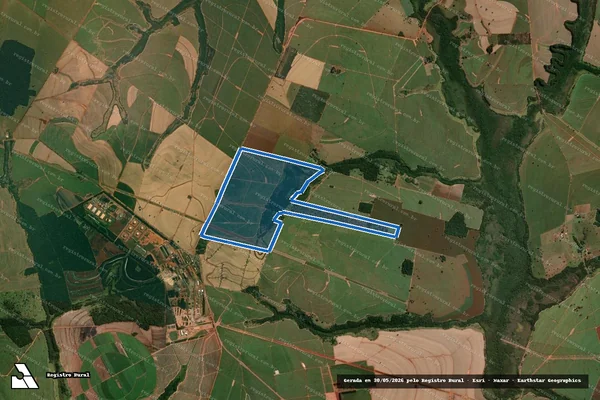Imagem de satélite de Fazenda Água da Mata - Fazenda Água da Mata em Narandiba - SP