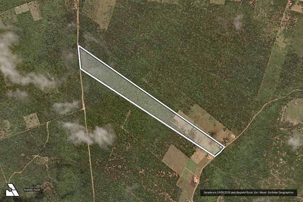 Imagem de satélite de PA FAZENDA PALHEIROS ? LOTE 348 - Parte 1 em Upanema - RN