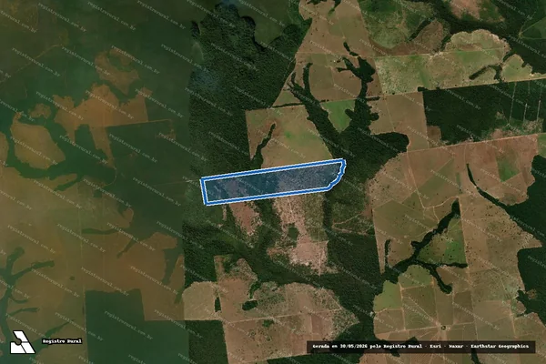 Imagem de satélite de Fazenda Curitiba - Lote-01 - Matrícula 5.360 em Nova Marilândia - MT
