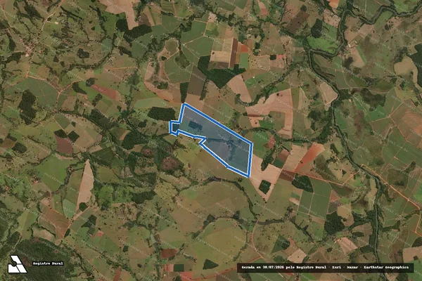 Imagem de satélite de Fazenda Serrinha e Córrego Grande - 001 em Carmo do Rio Verde - GO