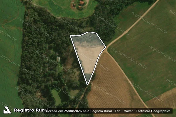 Imagem de satélite de Parte do Bloco Rural n.° 24 - PARCELA 01 em Guaraciaba - SC
