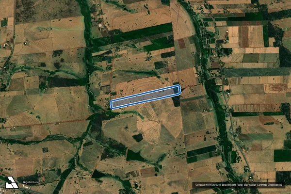 Imagem de satélite de SITIO GALETE - Matrícula 2.635 em Urânia - SP