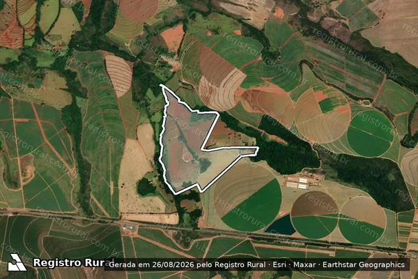 Imagem de satélite de FAZENDA SANTA AMÉLIA - Parte 1 em Perdizes - MG