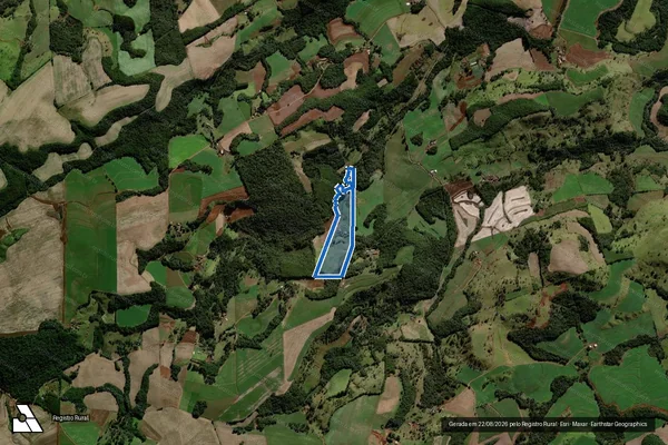 Imagem de satélite de Quinhão n°10 do Bloco n°08 do Imóvel Fazenda Laranjeiras - 01 em Laranjeiras do Sul - PR