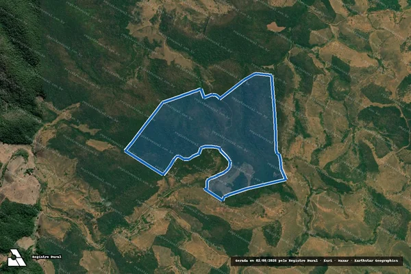 Imagem de satélite de Fazendas Reunidas Lindóia - Gleba Leste - Parcela 1 em Rio Casca - MG