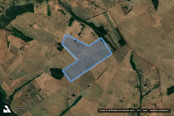 Imagem de satélite de Fazenda Cervo, denominado "FAZENDA FUNDO VERDE" em Caçu - GO