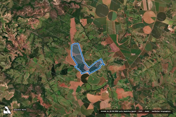 Imagem de satélite de Fazenda Espinha do Peixe - Fazenda Espinha do Peixe em Tiros - MG