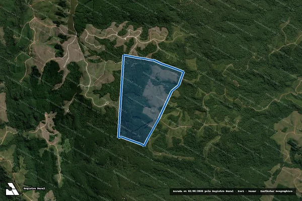 Imagem de satélite de Fazenda Pessegueiro - Matrícula 4687 em Doutor Ulysses - PR