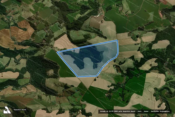 Imagem de satélite de Lote Rural n° 02-A, Gleba n° 08, Colônia ?A? Cascavel - Lote Rural n° 02-A em Braganey - PR