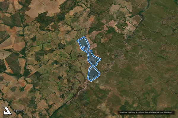 Imagem de satélite de FAZENDA OURO VERDE em Novo São Joaquim - MT