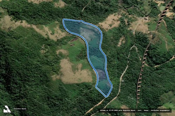 Imagem de satélite de FAZENDA POUSO ALEGRE (Parte 11) - Parte 7 em Passa Vinte - MG