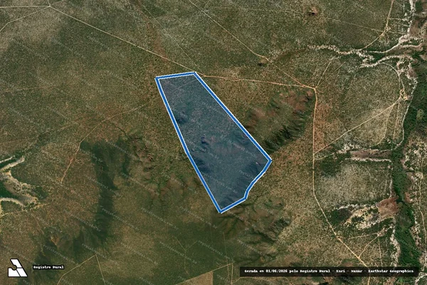Imagem de satélite de Uma parte de terra situada na fazenda ?COCHÁ, GIBÃO E FLEIXEIRAS? - Parte 1 em Bonito de Minas - MG
