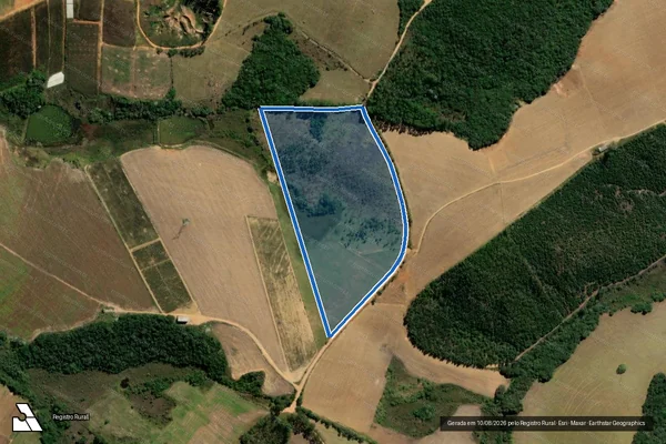 Imagem de satélite de Fazenda do Gama, Palmital e Pasto do Palmital - 03 em Carandaí - MG