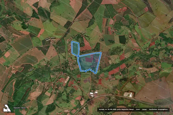 Imagem de satélite de FAZENDA TENDA, OLHOS D ÁGUA E LAGE ? GLEBA 01 - Parte 1 em Uberlândia - MG