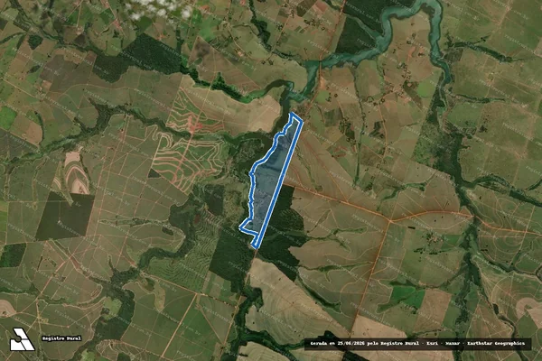 Imagem de satélite de Fazenda São Raphael Agua Fria - Parte 2 em Lavínia - SP
