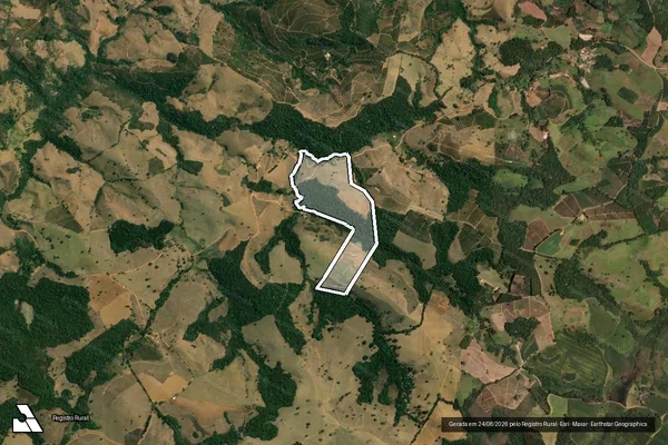 Imagem de satélite de Fazenda do Córrego - Parcela 1 em Poço Fundo - MG