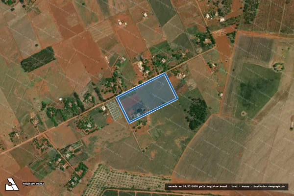 Imagem de satélite de FAZENDA LAMBARI LUGAR DENOMINADO FAZENDA OURO VERDE - Gleba A7 em Planaltina - GO