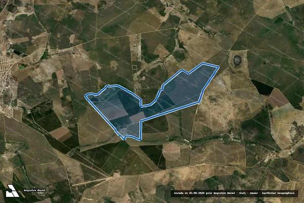 Imagem de satélite de Fazenda Cambuci - Gleba 01 em Curral de Dentro - MG