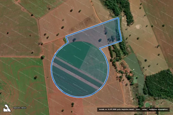 Imagem de satélite de FAZENDA SÃO BENTO DE BAIXO - Parte 1 em Pontalina - GO