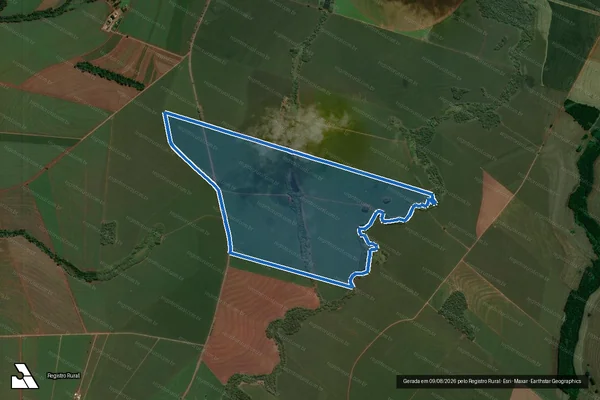 Imagem de satélite de Unificação  oriundo dos lotes 102/G-1, H1 e J1, Lote 102-J, Lote 102/D-1 e 102/D-2-A, Lote Rural n° 102/H, Lote Rural n° 102/G e - Parte 1 em São Jorge do Ivaí - PR