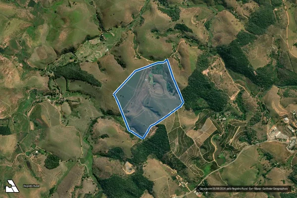 Imagem de satélite de SÍTIO SANTA EMILIANA - Parte 1 em Pirapetinga - MG