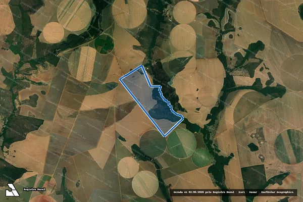 Imagem de satélite de FAZENDA MARTINHO denominado DOIS IRMÃOS - 001 em Cristalina - GO