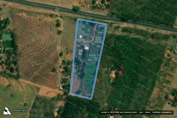 Imagem de satélite de Estância Castanharo e Silva - Parcela 1 em Tupã - SP