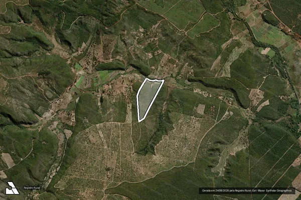Imagem de satélite de FAZENDA JAGUARIPE - Parte 1 em Rio Pardo de Minas - MG