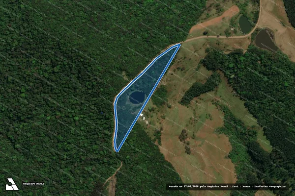 Imagem de satélite de Lote Rural nº 82, 83, 84, 85, 86,  87, 88, 89, 90, 91, 92, 93, 94 da Fazenda São Vicente de Palma Sola - PARCELA 02 em Palma Sola - SC