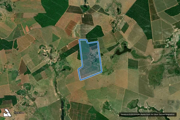 Imagem de satélite de FAZENDA OURO VERDE em Montanha - ES