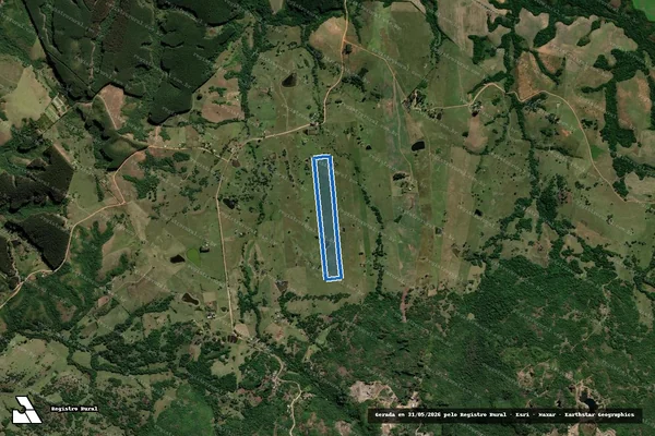 Imagem de satélite de Matrícula 10.966 - Parte 1 em Cachoeira do Sul - RS