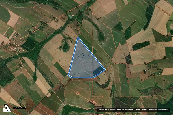 Imagem de satélite de SITIO UIRAPURU - ÚNICA em Glicério - SP
