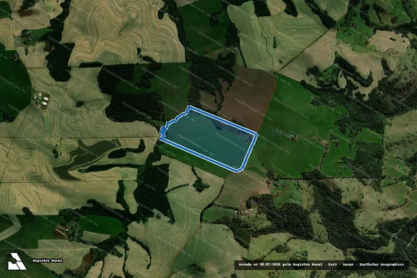 Imagem de satélite de Lote Rural n.º 43-A-1 da Gleba 11 - Colônia "A" Cvel - Lote Rural n.º 43-A-1 da Gleba 11 - Colônia "A" Cvel em Braganey - PR