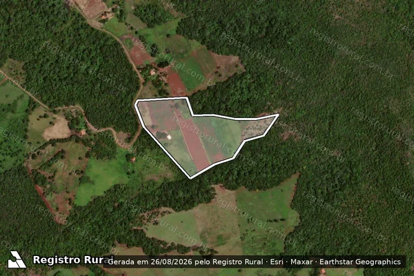 Imagem de satélite de Projeto de Assentamento Santa Mônica - Lote 25 CUT em Terenos - MS