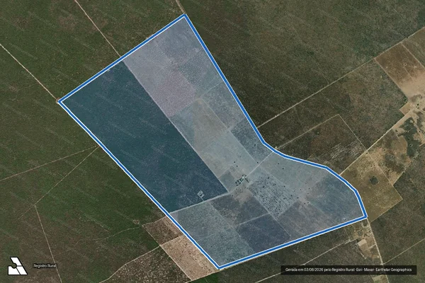 Imagem de satélite de Fazenda Dinamarca - Fazenda Dinamarca em Wanderley - BA