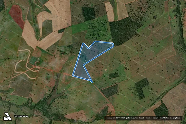 Imagem de satélite de FAZENDA SOLEDADE - 6.238 em Carneirinho - MG