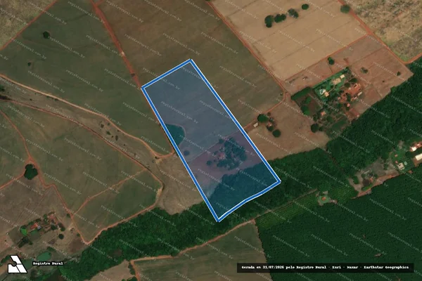 Imagem de satélite de ESTANCIA SANTA EDWIRGES - GLEBA 2B-2 - Parcela 1 em Orindiúva - SP