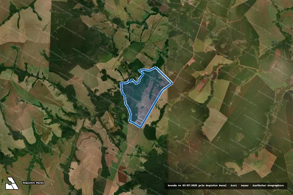 Imagem de satélite de FAZENDA SÃO VICENTE - GLEBA-D em Ponta Porã - MS
